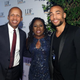 Honoree Bryan Stevenson, NAACP LDF president Sherrilyn Ifill and actor Kendrick Sampson attend the 32nd National Equal Justice Awards Dinner on Nov. 1, 2018, at the Ziegfeld Ballroom in New York City.